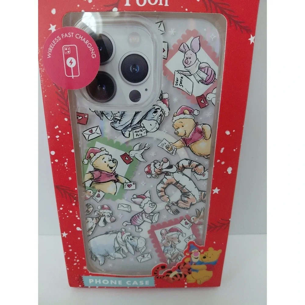 Disney Winnie the Pooh Tigger Eeyore Piglet iPhone 16 Pro Max Xmas Phone Case